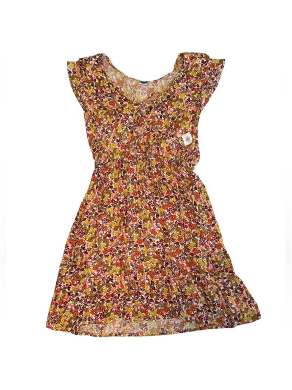 Old Navy Smocked Flutter Sleeve Floral Mini Dress - Size Small